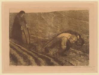 Verworpen tweede versie van het eerste blad uit de cyclus "Boerenoorlog"