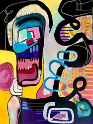 Kleurrijke abstracte figuur