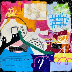 Levendige stedelijke abstracte kunst
