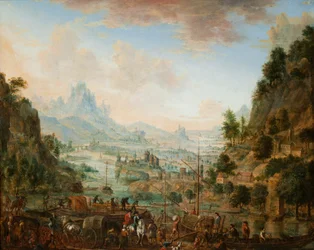 Uitzicht op de oevers van de Rijn