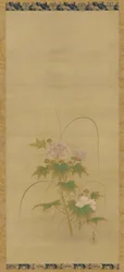 Hibiscus deel van een set, Edo-periode