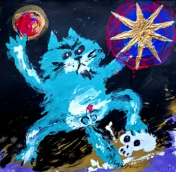 Blauwe demonkat