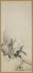 Winterlandschap: een ravijn, Edo-periode, 1883