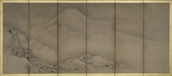 Mount Fuji en Matsubara Point, Schermen