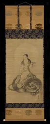 Monju Bosatsu (inkt & kleur op papier)