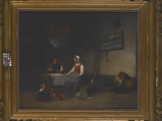 Interieur scène, datum onbekend