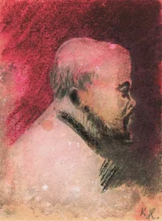 Portret van de dichter Paul Verlaine 1844-1896, 1896