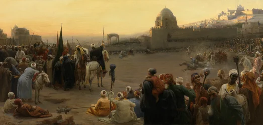 Fantasie in Egypte (olieverf op doek)