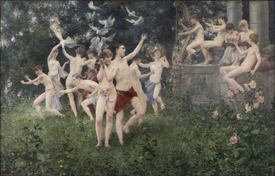 Festival van de lente allegorische scène