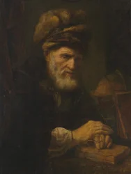Een oude man met een bontmuts, 1650-60