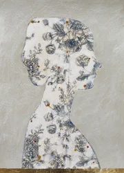 Elegant bloemensilhouet