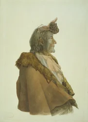 Pioch-Ki?iu, een Piegan Blackfeet man