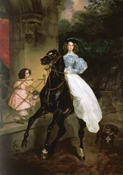 Russisch: "Horsewoman" Paardenvrouw