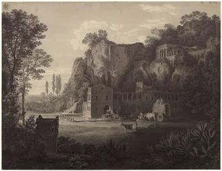 "Gezicht op een landhuis bij Syracuse" / Landhuis bij Syracuse