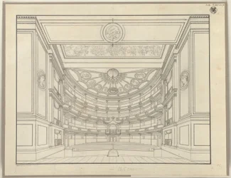 Berlijn. Schouwburg aan de Gendarmenmarkt, auditorium