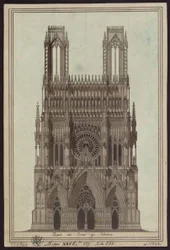 Gevel van de kathedraal van Reims