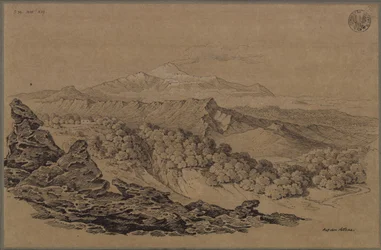 „Getekend in de bosrijke streek van de Etna“
