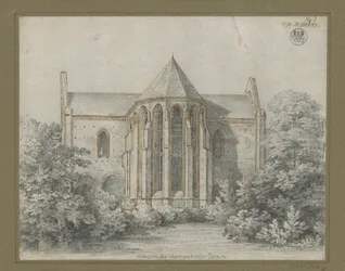 Klooster Chorin. Gezicht op de kerk vanuit het oosten