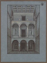 Köstritz. Kasteel. Vestibule, ingangszijde. Aanzicht
