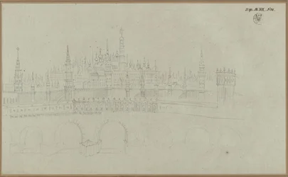Moskou. Gezicht op het Kremlin
