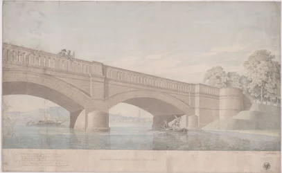 Potsdam. Glienickerbrug. Perspectivisch gezicht