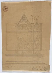 Studie zu einem gotischen Altar
