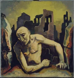 Man in ruïnes 