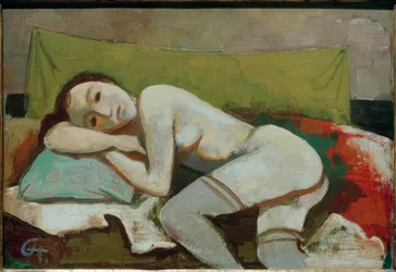 Rustend meisje / Schilderij