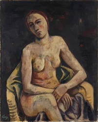 Zittende vrouw