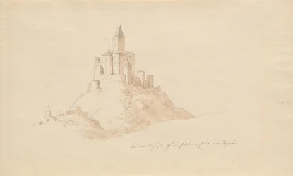Het oude kasteel Gutenfels bij Kaub aan de Rijn