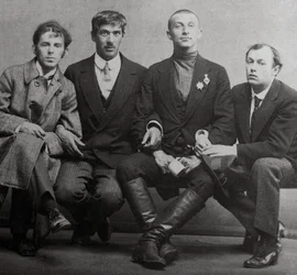 Osip Mandelstam, Korney Chukovsky, Benedikt Livshits en Yury Annenkov, 1914