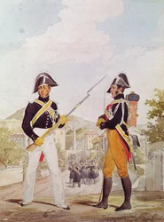 Politieagenten van de Garde des Consuls in uniform