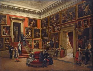In de galerie van Dresden, 1881