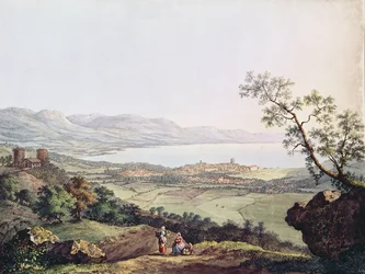 Uitzicht op Genève vanuit Saconex in Savoye