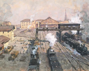 Station Wenen (aquarel)