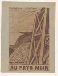 Berglandschap met industriële constructie