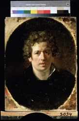 Zelfportret. Schilderij van Karl Pavlovich Briullov (1799-1852)