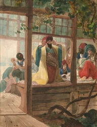 Een Kapperszaak, ca. 1849