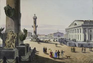 Beurs en Admiraliteit in Sint-Petersburg, eerste helft van de 19e eeuw