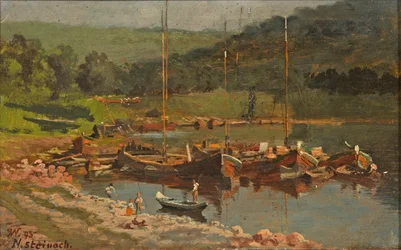 Karl Weysser - Schepen in Neckarsteinach, 1893