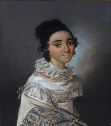 Portret van Yekaterina Emmanuilovna Abamelik-Lazareva 1806-1880, geboren Manuk-Bey, 1820