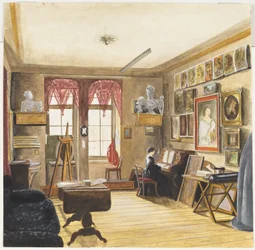 Atelier van de kunstenaar in Berlijn