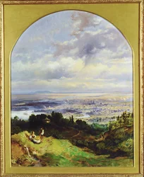 Blick auf Wien - Wenen rond 1860 ... (schilderij op doek)