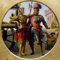 Keizer Maximiliaan I en Georg von Frunsberg, 1868
