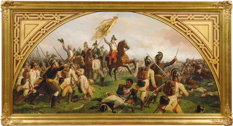 Aartshertog Karel van Oostenrijk in de slag bij Aspern