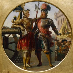 Keizer Maximiliaan I en Georg von Frundsberg