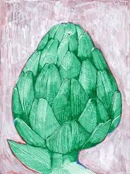 Levendige groene artisjok