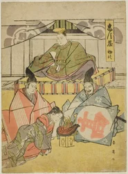 Eerste akte: Tsurugaoka Hachiman Shrine uit het toneelstuk Chushingura (Treasury of the Forty-seven Loyal Retainers)