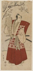 Ichikawa Monnosuke II als een Heer met een Banier, 1791