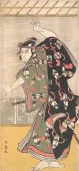 Kabuki-acteur Otani Oniji III als een samoerai, ca. 1792